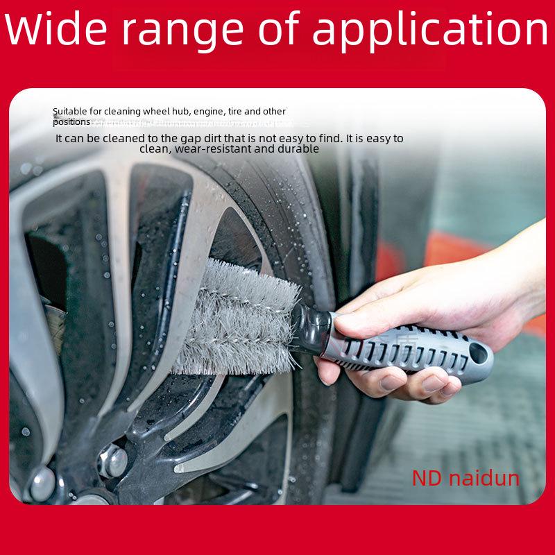 Anti-Slip Car Wheel Cleaning Brush with Soft Handle
