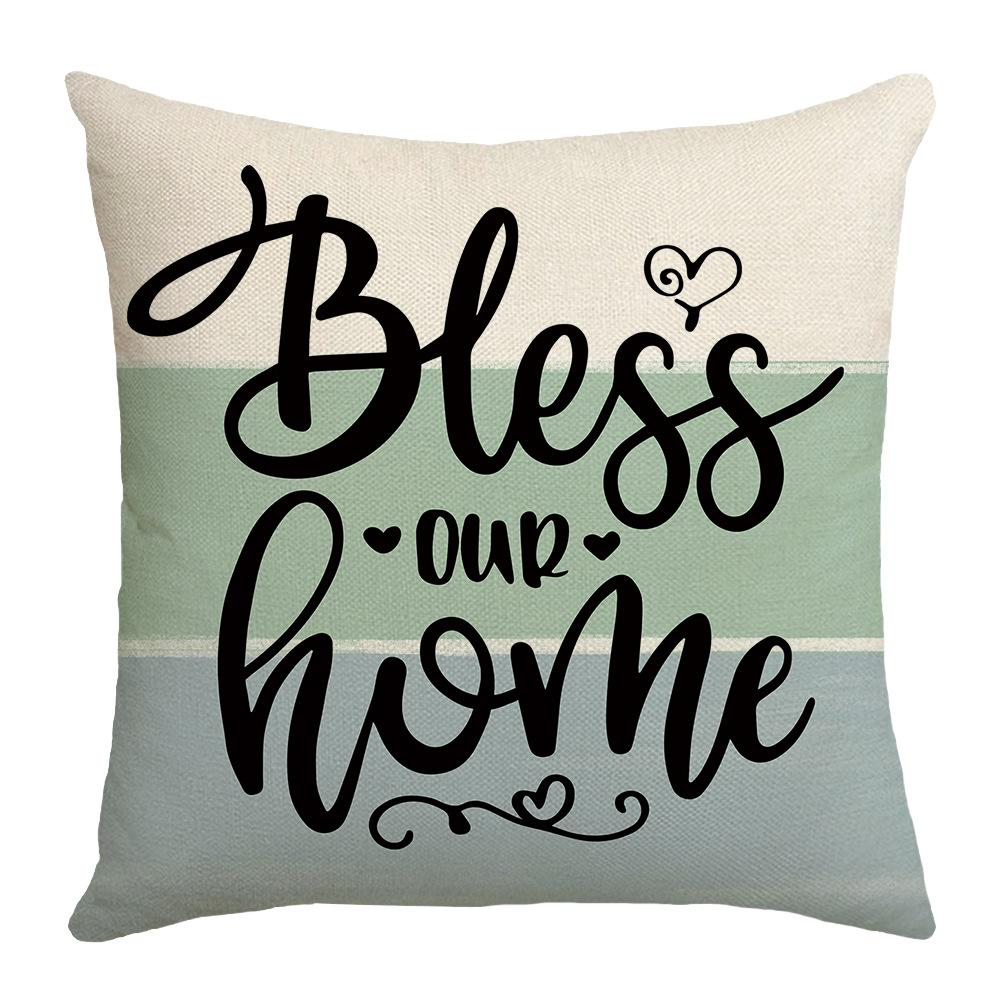 New Spring Pillow Series, Plant-based Letter Digital Printing Pillow Cover, Home Atmosphere, Ins Style