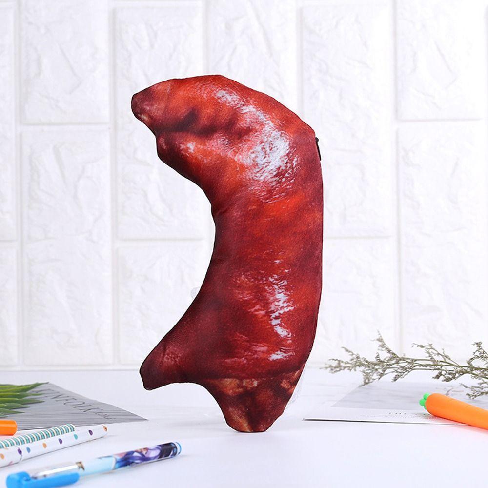 Realistic Meat Pencil Case Pig's Trotters Stationery Bag Creative Fish Shape Pen Bag  Make-up Pouch