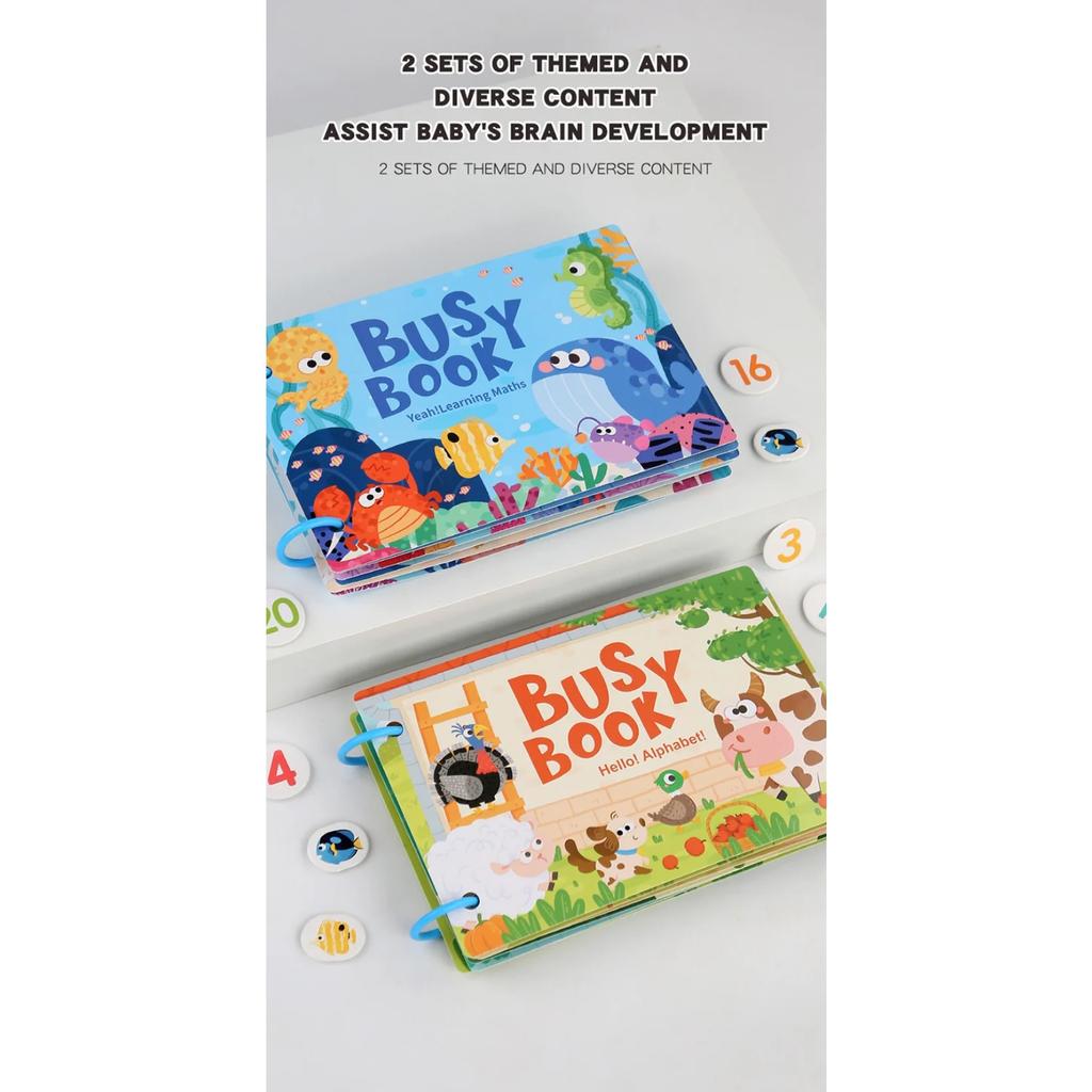 Montessori Baby Beschäftigungsbuch Mein erstes Ruhiges Buch Aufkleber Frühes Lernspielzeug Kinderspielzeug Zuordnungsspiel für Babys 2 3 Jahre