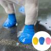 4Pcs Durable Waterproof Dog Shoes Balloon Rubber Anti-slip Pet Rain Boots Pets Boots for Small Dog Chihuahua Large Dogs