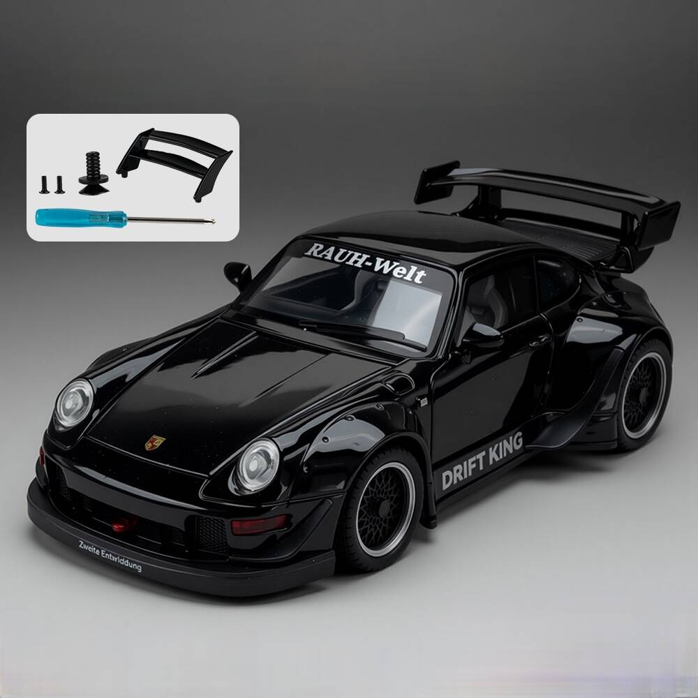 

Porsche 911 993 RWB Модифікований Суперкар Симуляція Лита Модель та Іграшкові Транспортні Засоби Звуки та Світло Машинка з Відтяжкою 1:Модель колекції Alloy 24