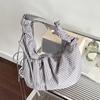 Retro Plaid Crossbody Bag Large Capacity Adjustable Strap Shoulder Bag Casual Daily Dumpling Bag Portable Travel Messenger Bag
