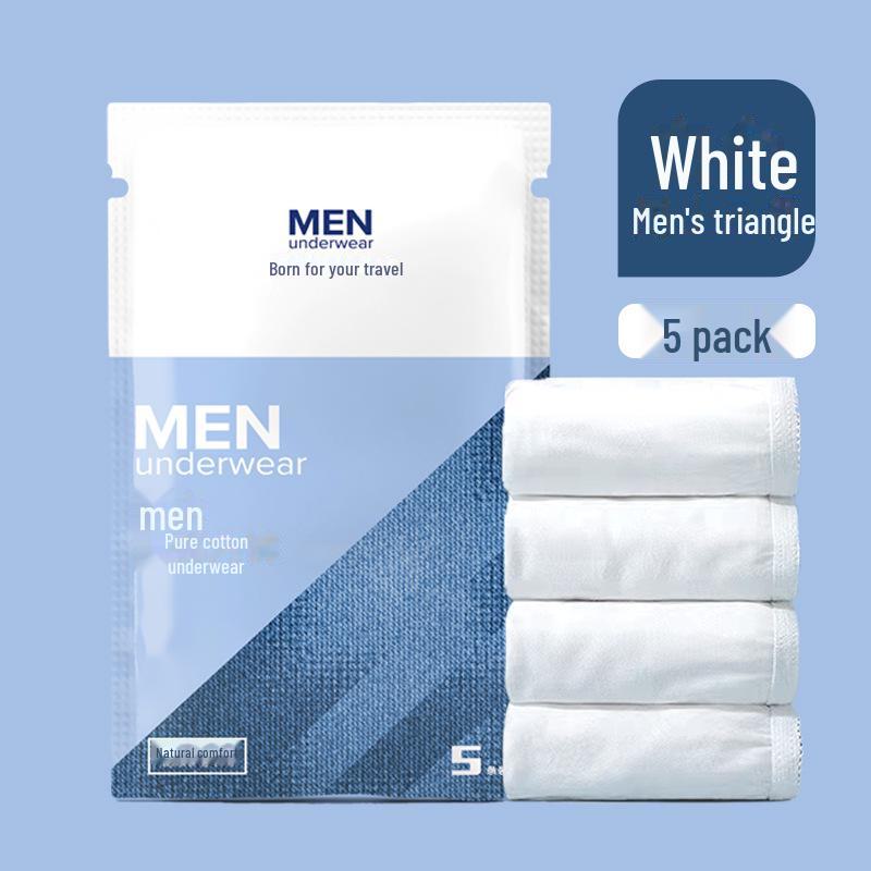 Men's Disposable Gray Cotton Boxer Briefs - Travel-Friendly and Sterile Underwear