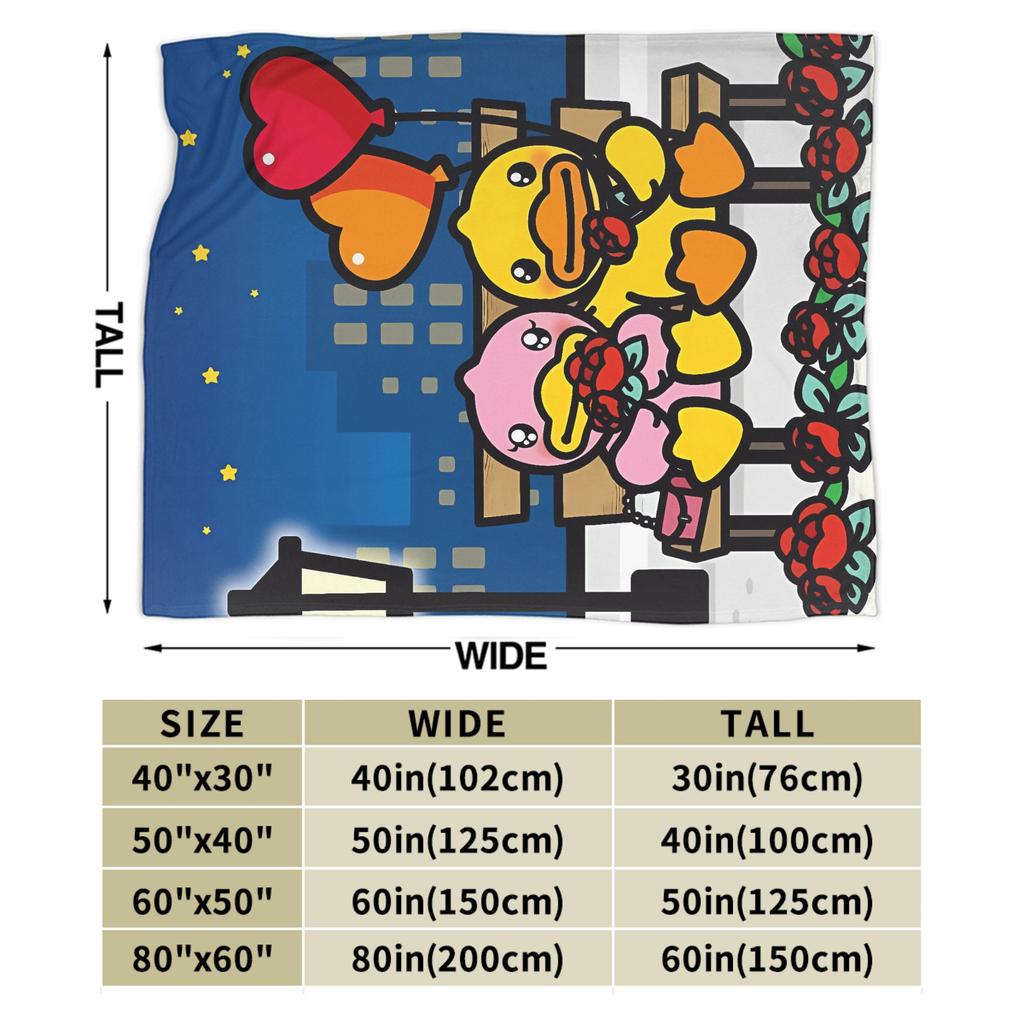 Yellow Duck Love Blanket  Warm Fashion Plush Throw Blanket For Boy Girl Couch Bed Flannel Bedspread Bed Cover