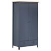 Day and Night - Day and Night Hill 2-door Wardrobe Solid Gray Pine Wood 89x50x170cm