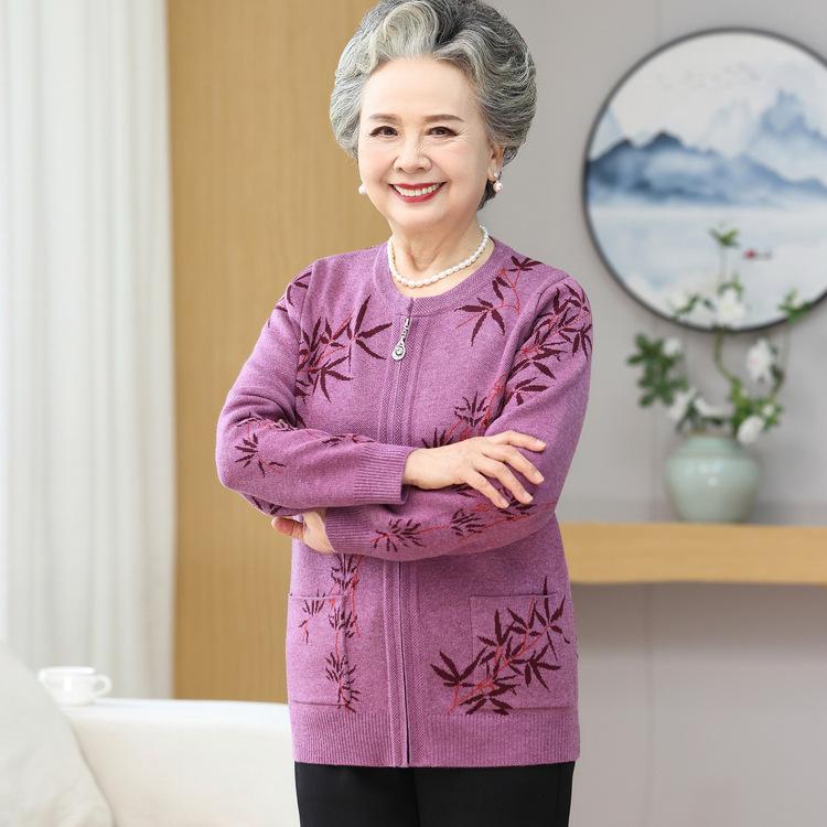 

Пожилые мамы носят свитера, кардиганы, бабушки осенью и зимой, плюс бархатные утепленные свитера, платья для женщин среднего и пожилого возраста. 5XL
