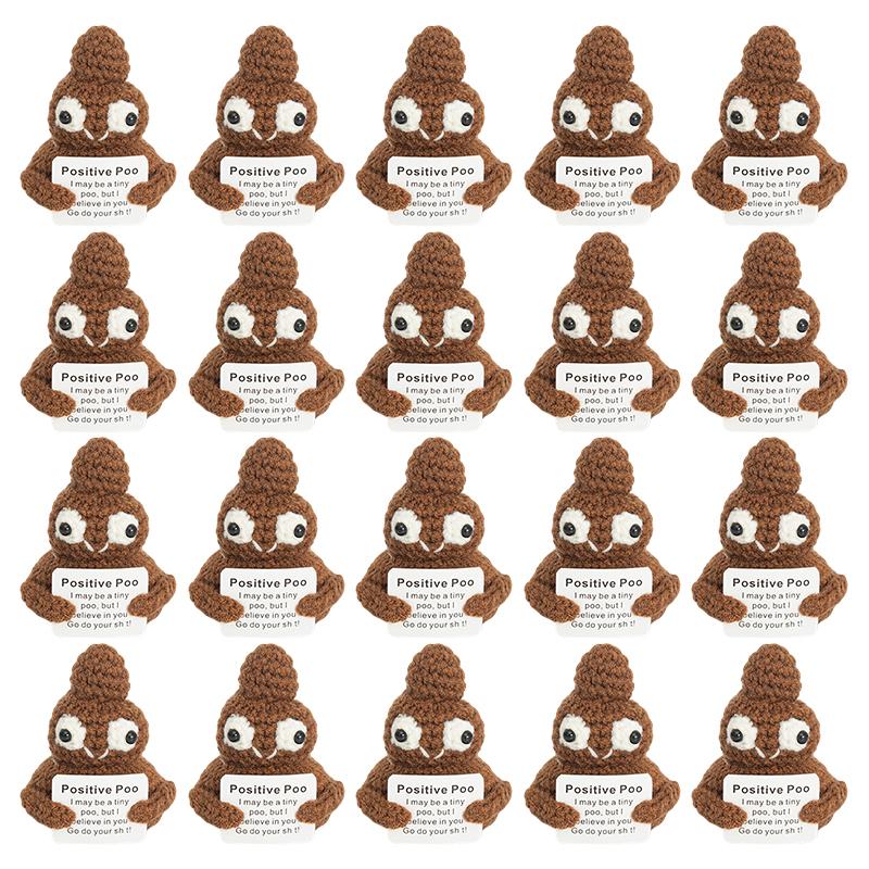 Crochet Positive Energy Doll Pocket Hug Gifts Handmade Knitted Ornament Handmade Doll Valentine's Chrismas Gifts Navidad 2026