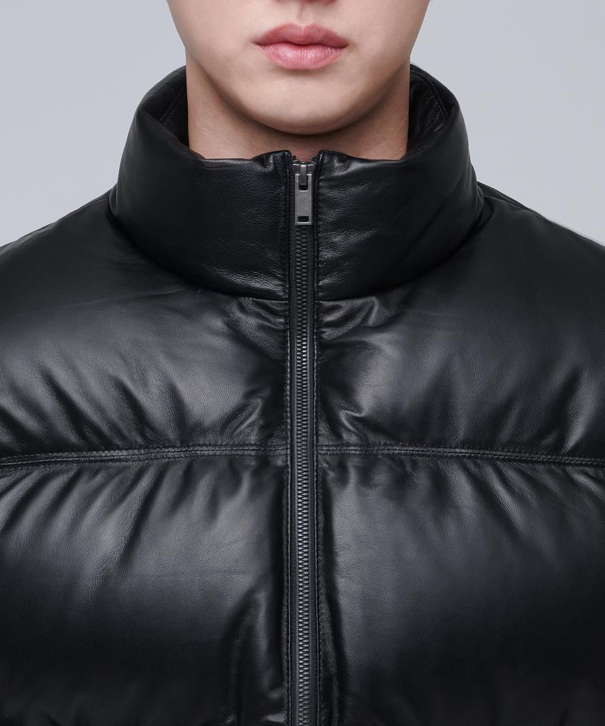 Musinsa Standard Lambskin Down Puffer Short Padded Jacket [Black]