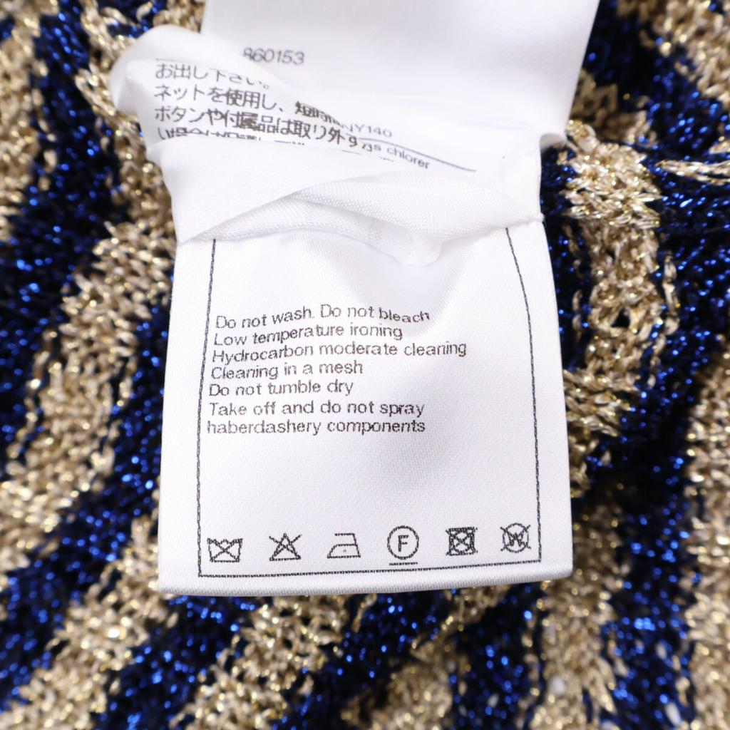CHANEL [Excellent Condition/Domestically Authorized/24 Stainless Steel] P77141K11152 CC Logo Button Cardigan tops 36 Gold seriesUsed