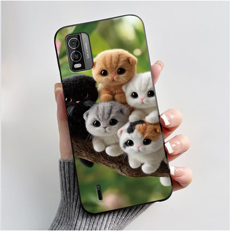 Phone Case for Nokia C210 C110 C300 Cases Luxury Dragon Cute Cool Boys Girls Black Soft TPU Protective Cover Shockproof Fundas
