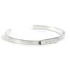 SEWNSWEN SEWN SWEN Silver  HAMMERED PLATE LOGO BANGLE