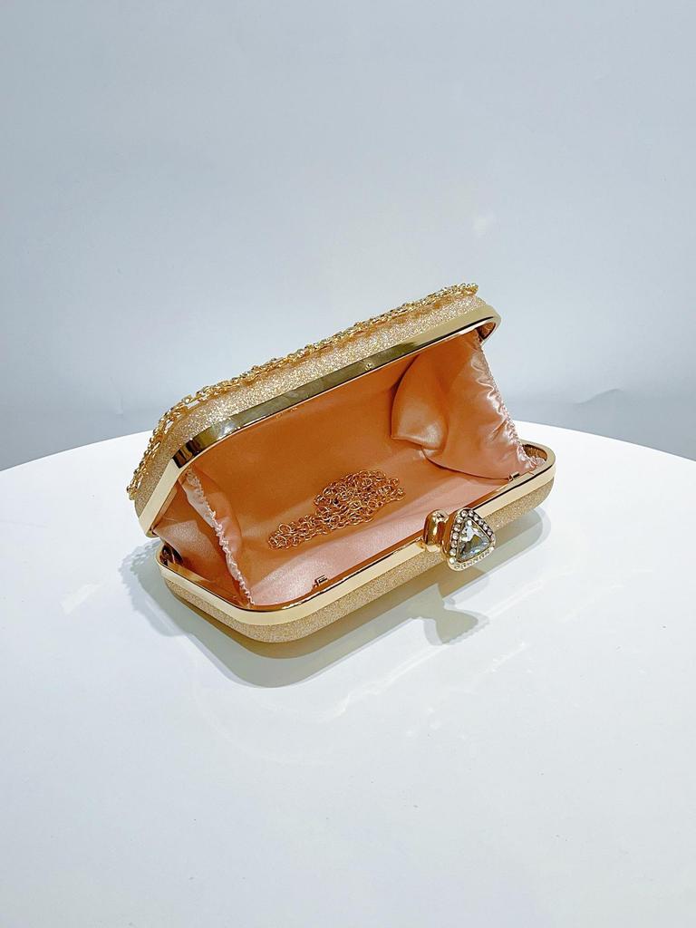 Diamond-Studded Evening Clutch for European & American Socialite Events