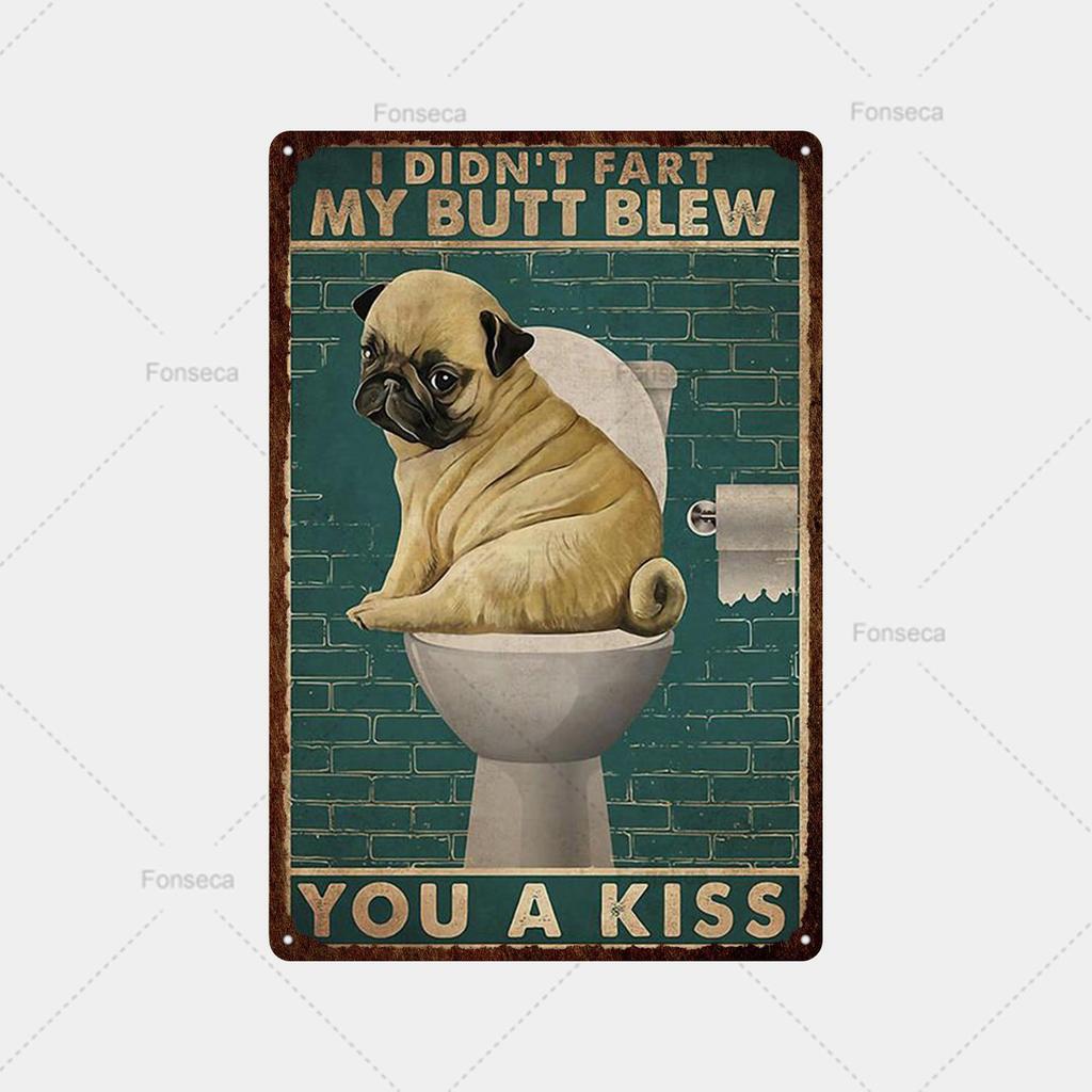 Mfoever Animal Inspirational Slogan Metal Sign Vintage Tin Sign Metal Vintage Bar Vintage Wall Decoration Bar Club Man Cave Metal Poster