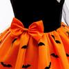 Europäisches & Amerikanisches Halloween Fledermaus Kleid Kostüm mit Netzumhang für Mädchen