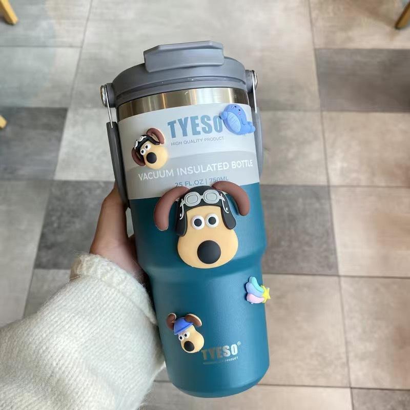 Tyeso Coffee Cup Stainless Steel Thermos Bottle Double-layer Insulation Cold And Hot Travel Mug Vacuum Flask Car Water Bottle