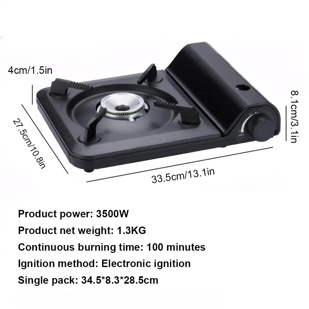 New Portable Single Burner Camping Gas Stove  Automatic Ignition Cassette Stove for Indoor Outdoor Cooking Hiking Picnic