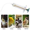 1pcs 10/20/30/50/100ml Parrot Pigeon Fledgling Feeding Syringe Veterinary Injection Continuouts Bird Feeder Mixing Silicone
