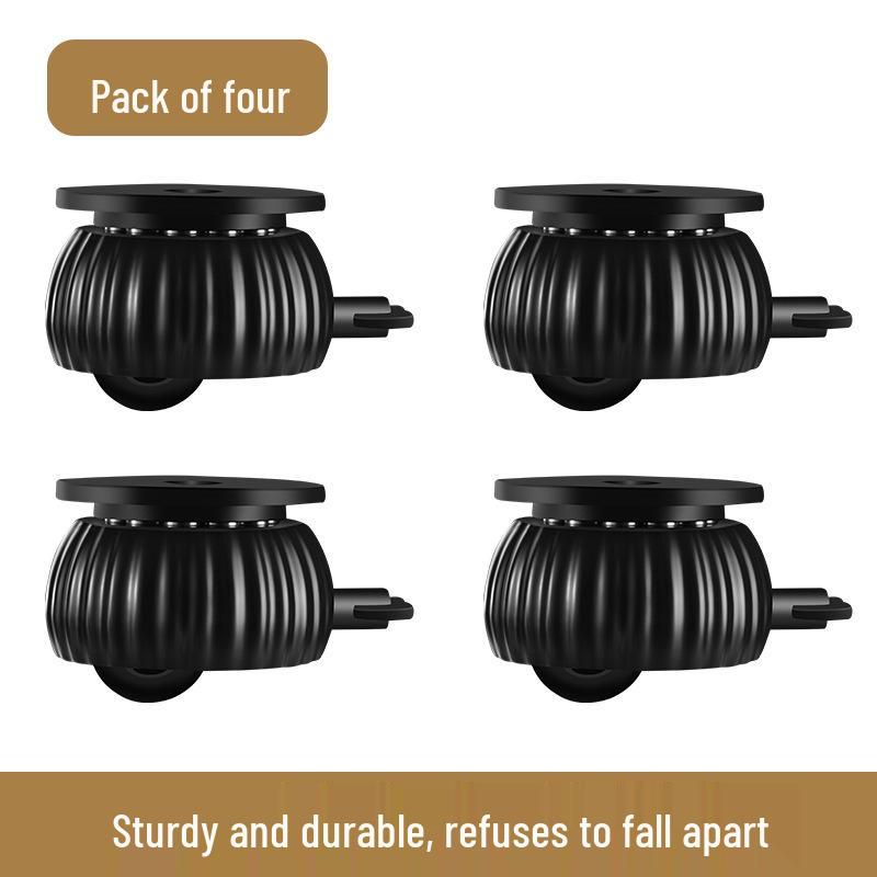 Adhesive 360° Swivel Furniture Wheel - Silent Roller for Bedside Tables
