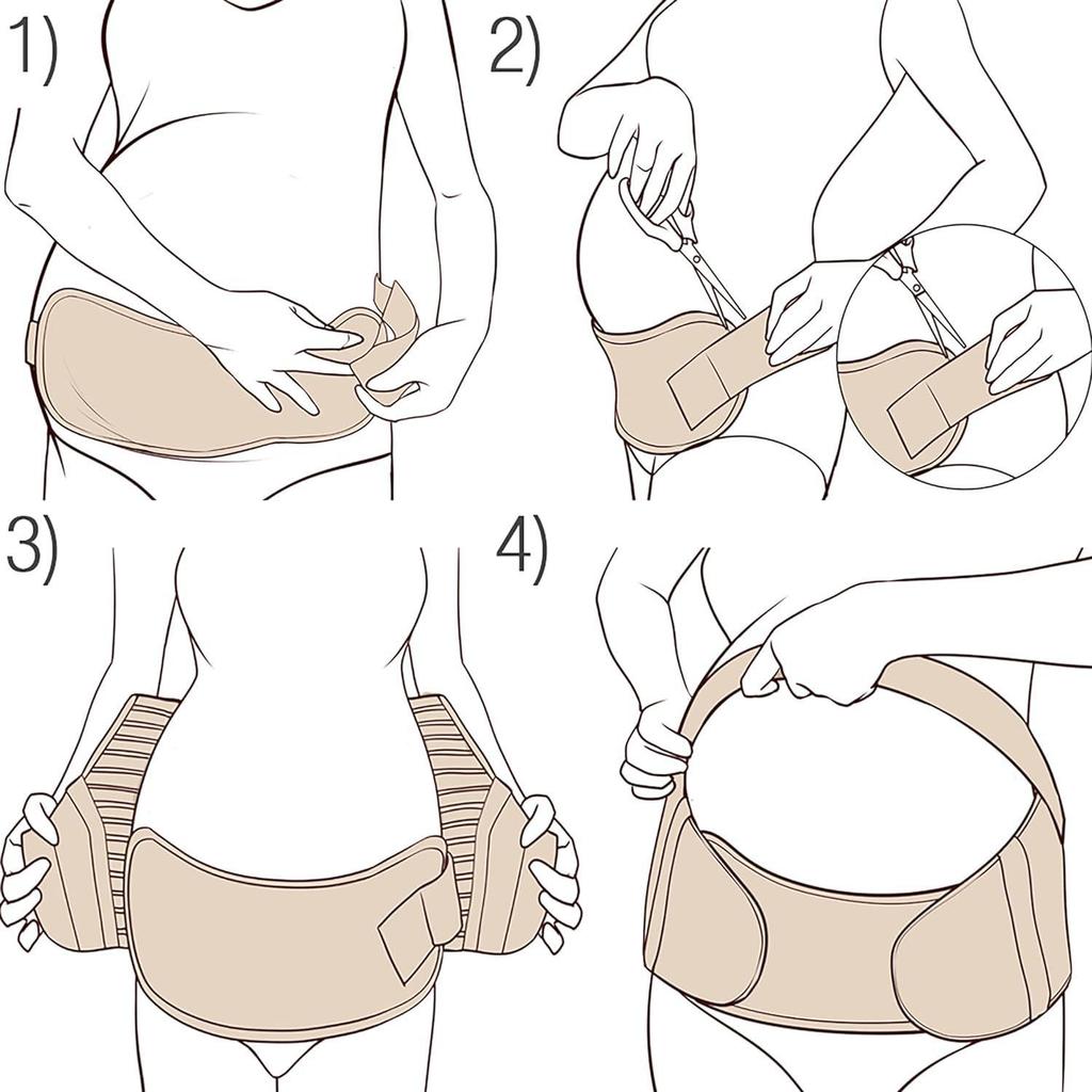 Breathable Maternity Belly & Back Support Band - Adjustable Prenatal Relief for Pregnant Women