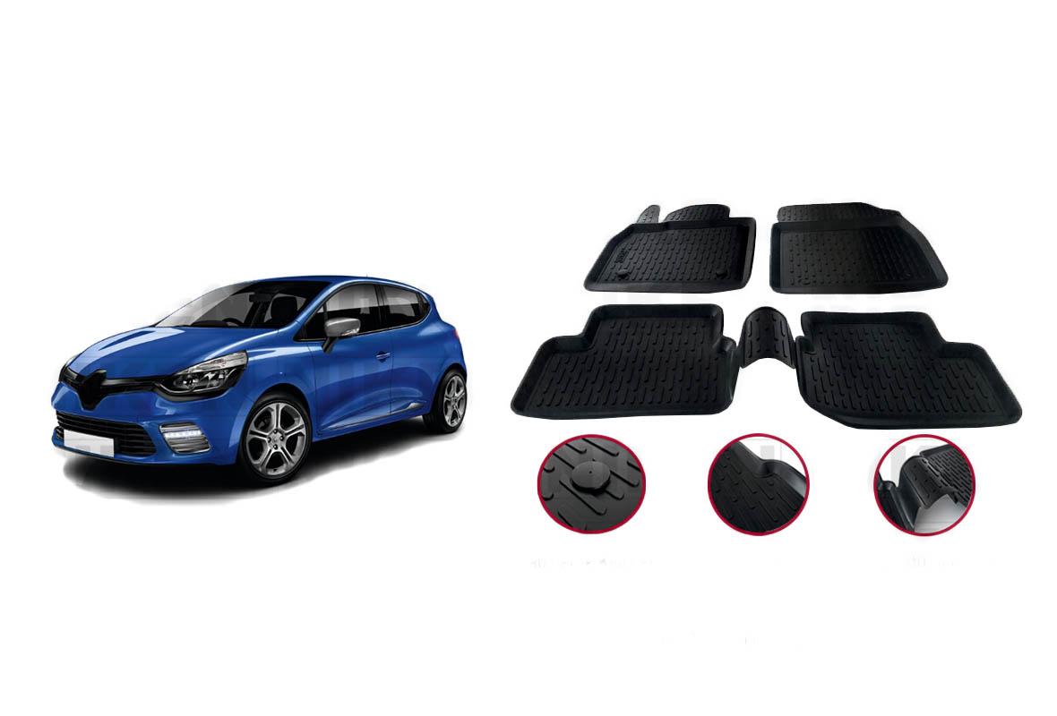 

Гумові килимки (4 шт, Niken 3D) для Renault Clio IV 2012-2019 рр.