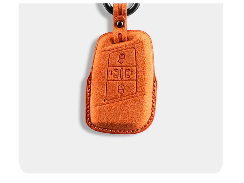Volkswagen Car Models Three-Dimensional Alcantara Suede Key Case