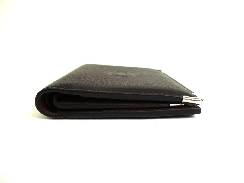 Authentic Cartier Must de Cartier Black Leather Bifold Bill Wallet Purse #b279  Seller refurbished
