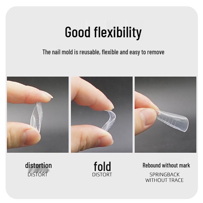 120-Piece Transparent Paperless Nail Art Holder for UV Gel Extension