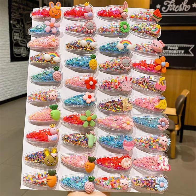 5Pcs/Pack Fashion Korean Children Hair Clips Sweet BB Hair Pins Cute Fruit Animal Baby Accessories