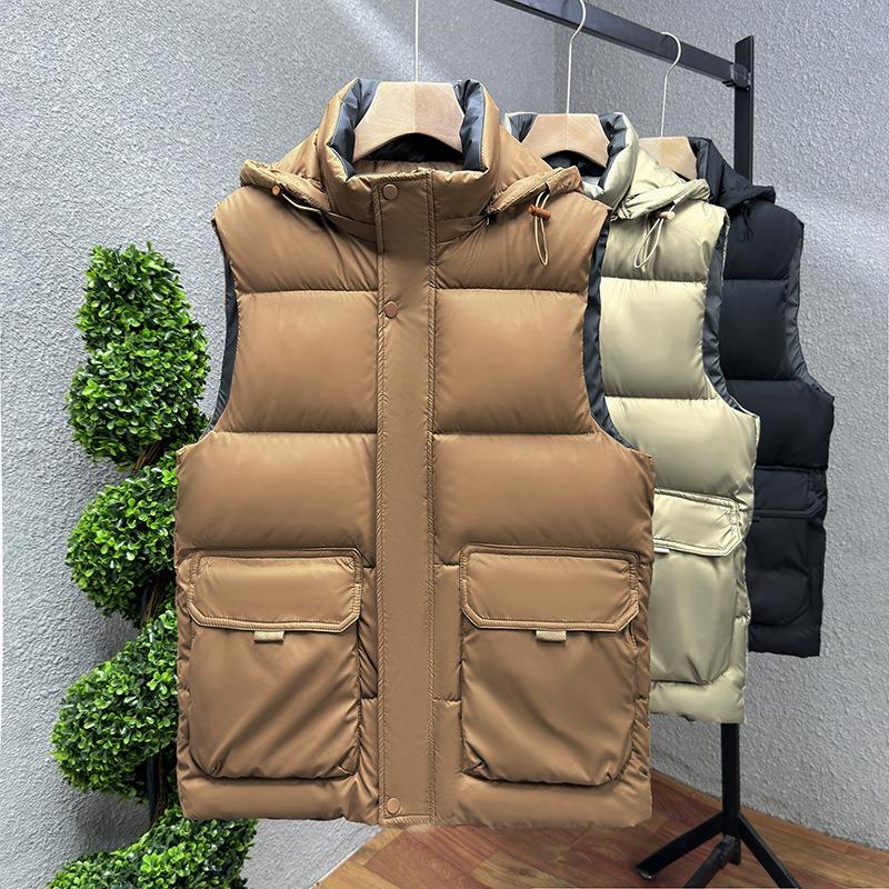 Vest men's winter youth and students tooling large version cotton vest vest vest vest thickened jacket can be removed to keep warm