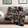 Vintage Style ROOKIE Theme Printed Flannel Blanket Multi-purpose Use for Sofa Bed Travel Camping and Office Custom blankets