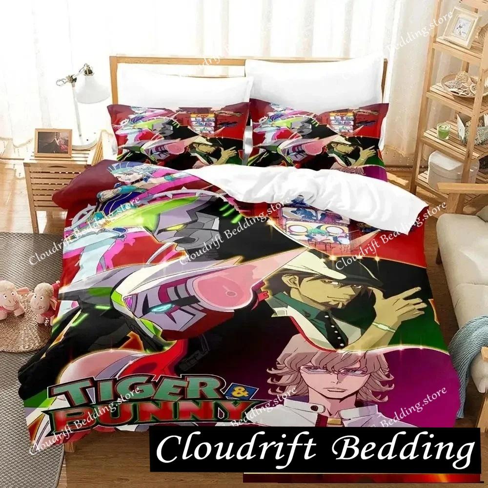 Tiger & Bunny Bedding Set Single Twin Full Queen King Size Bed Set Adult Kid Bedroom Duvet Cover Sets 3D Anime Parure De Lit Bed