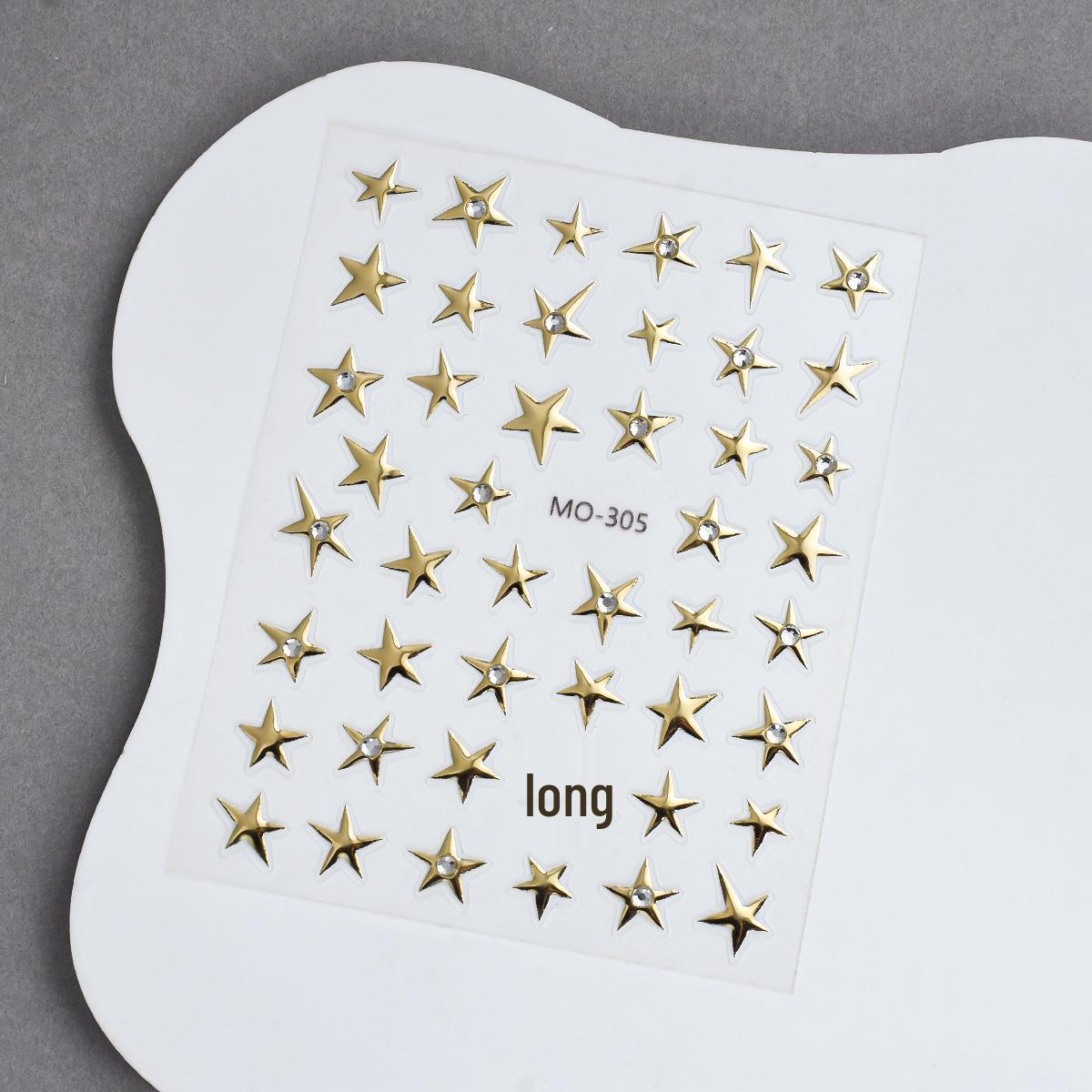 Bling Crystal Diamond Star Nail Stickers - Trendy INS Irregular Design