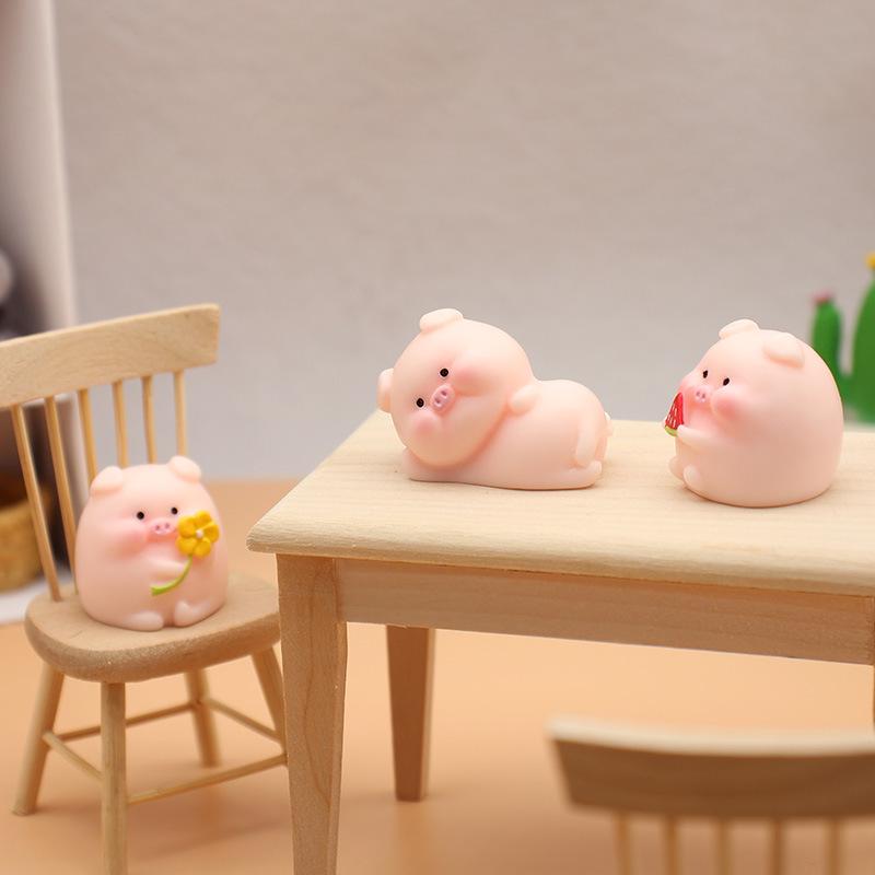 Car Console Cute Mini Pig Figurines - Home Decor Ornaments