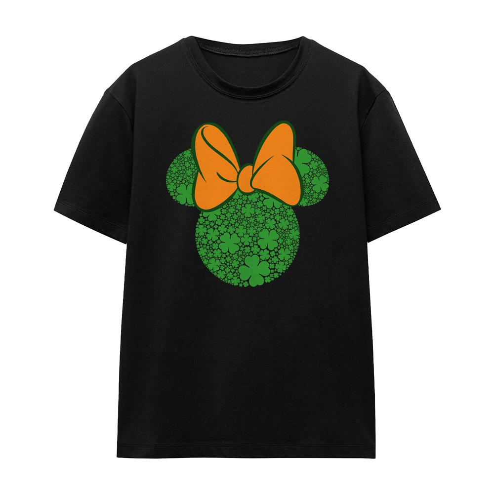 Disney Unisex Adult Shamrock Ears Minnie Mouse St Patricks Day T-Shirt
