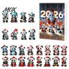 Holiday Countdown Gift Christmas Panda Advent Calendar, 24 Days Contains Acrylic Creative Ornament Ornaments, Cute Hanging Decorations for Tree