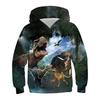 Fierce Dinosaur 3D Print Hoodie Men Children Clothing Long Sleeve Pullover Coat Harajuku Streetwear Autumn Casual Trend Hoodies