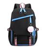 Schultaschen Teenager Mädchen Rosa Blume Niedlich Studenten Rucksack Buchstaben