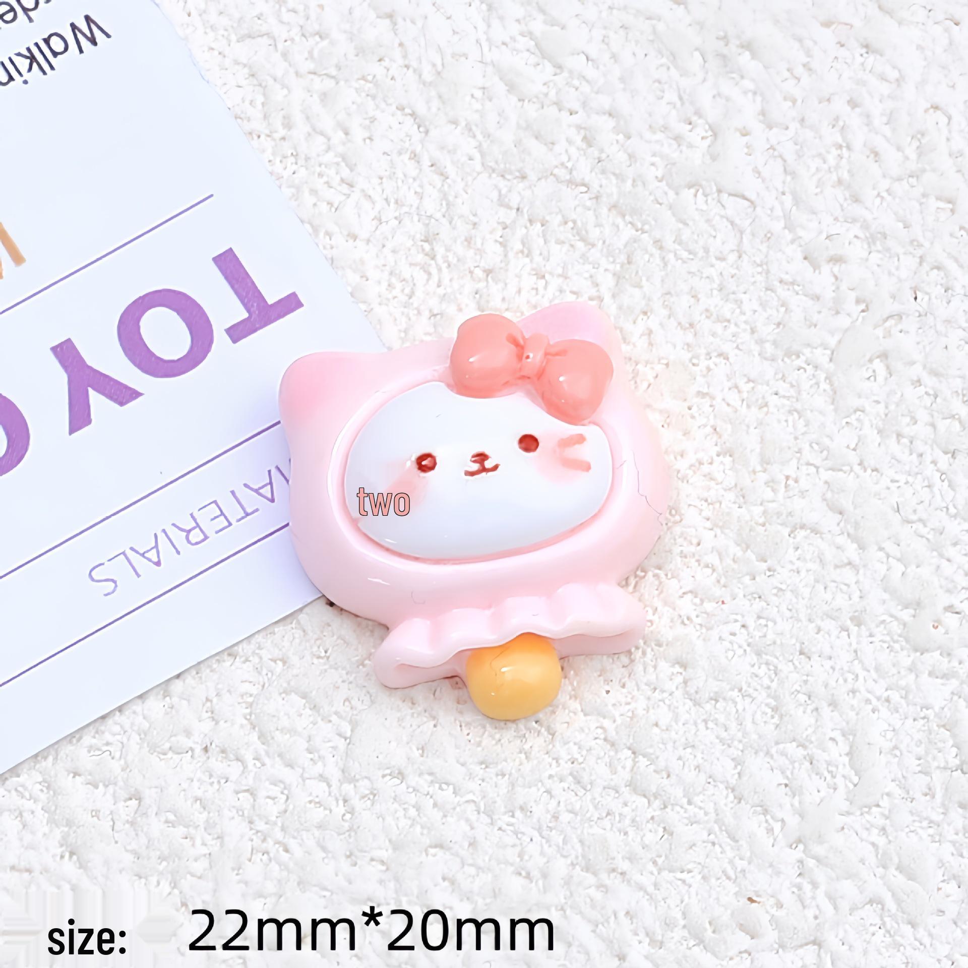 Glossy Cartoon Kitty Resin Shoe Buckle & Hair Clip DIY Accessory