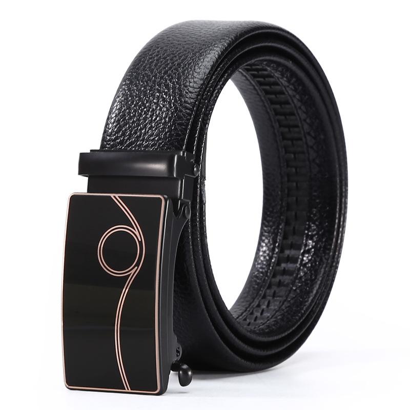 Belt Men'S Automatic Buckle Belt Zhongqing Business Cowhide Belt