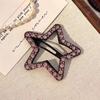 Hairpins Rhinestones Shining Hollow Five-Pointed Star Shape Hair Clips Stable Non-Damaging Hair