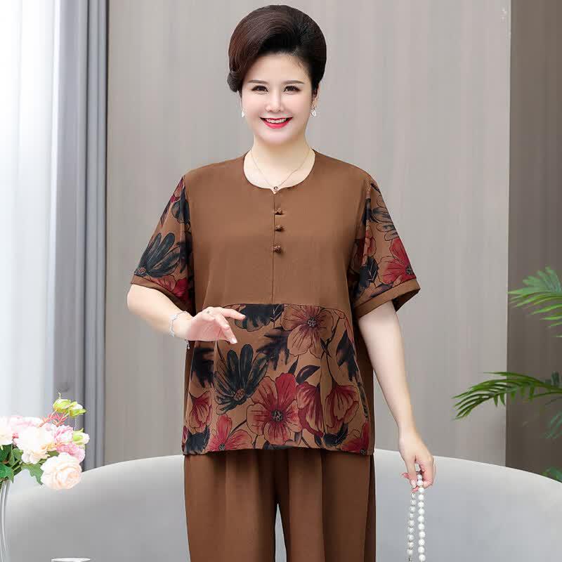 Langsha Plus Size Women's Summer Two-Piece Set