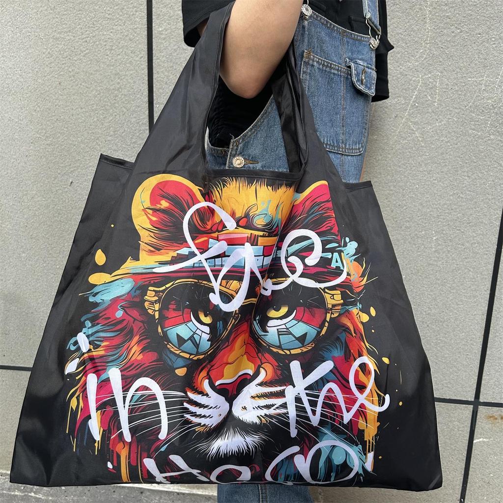 Miljøvennlig Sammenleggbar Skulderveske med Stor Kapasitet for Kvinner