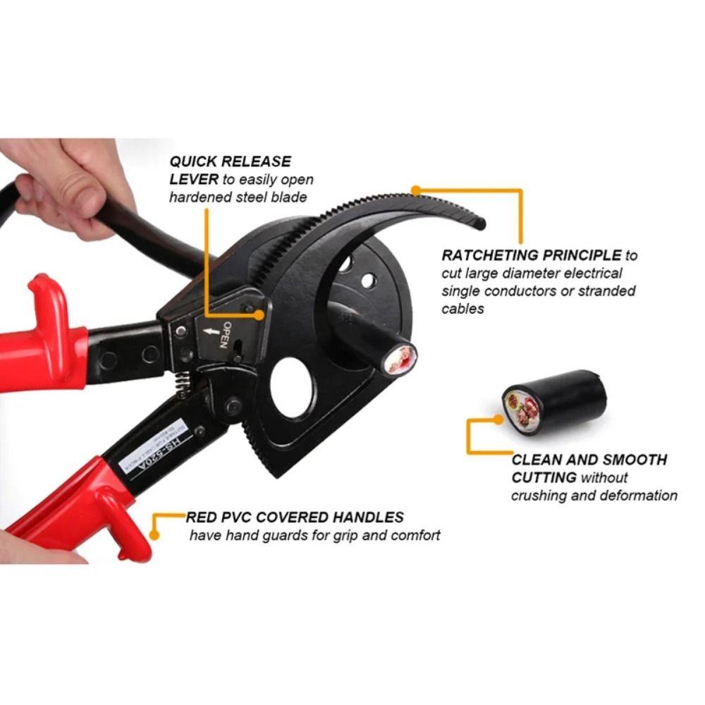 High-carbon Steel Ratchet Cable Cutter Heavy Duty Cable Cutter  Mechanical Electrician