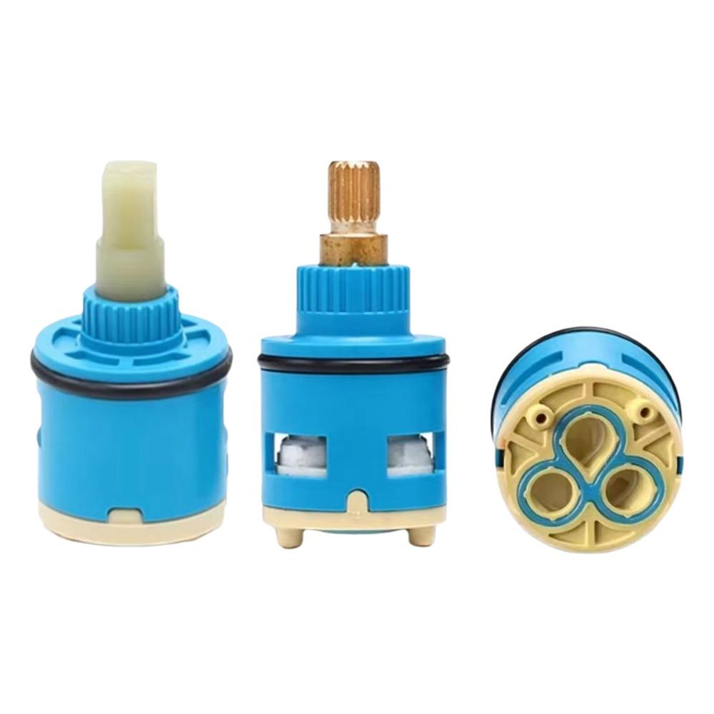 35mm Size Faucet Valve Core Watersaving 2 Way Replacement Valve Double Output Hot/Cold Water Faucet Cartridge Shower Room