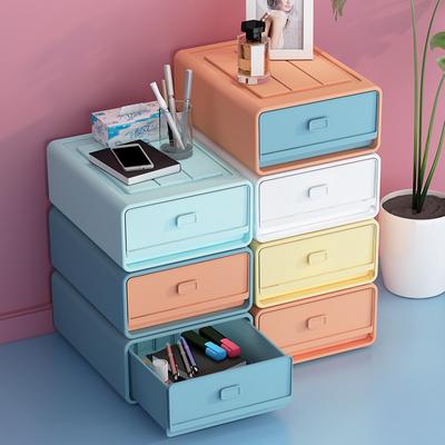 Nordic Large Capacity Masks Storage Box Stackable Cosmetics Jewelry Desktop Organizer Drawer Case Office Sundries Container Tank
