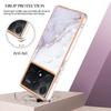 For Xiaomi Poco X6 Pro 5G/K70E 5G TPU Case with IMD Marble Pattern Electroplated Back Cover