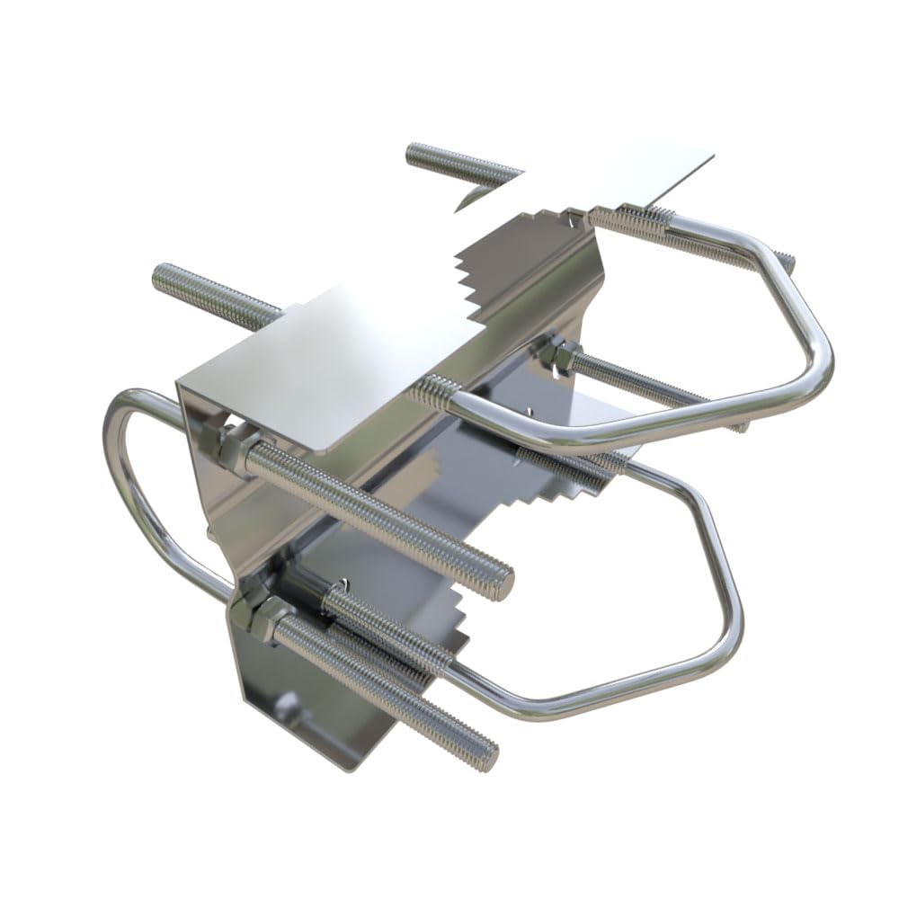 

Multidirectional Carrier Antenna Handrail Mast Crossover Bracket Kit Mount Outdoor Universal Mount GRM-CPC срібний
