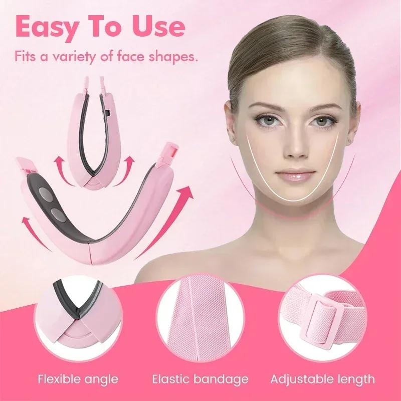 Facial V Lifting Vibration Massager Therapy Facial Lifting Device Double Chin V Face Shaped Cheek Lift Anti-Wrinkle Skin Care