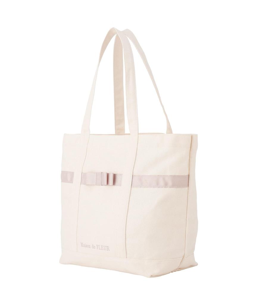 Maison de FLEUR Canvas Tote Bag M Black F Tote Bag 08001386900 Multi-Pocket